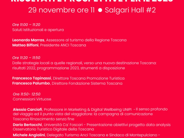 Destinazione Toscana, risultati e prospettive per il 2023