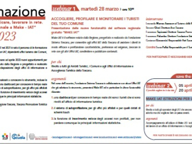 Percorso InFormazione 2023 - conoscere, comunicare, lavorare in rete. Dallo IAT comunale a Make-IAT