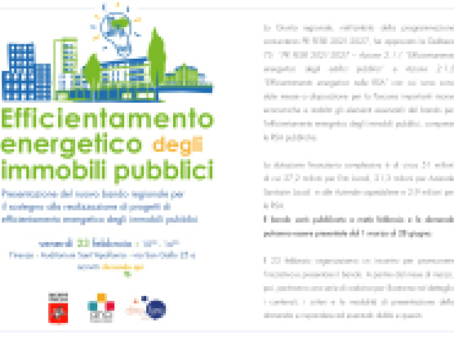 Efficientamento energetico degli immobili pubblici