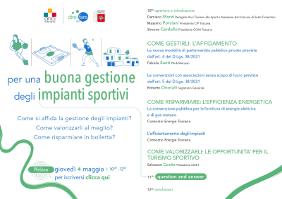 Per una buona gestione degli impianti sportivi