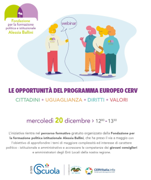 Programma Europeo CERV | cittadini uguaglianza diritti valori