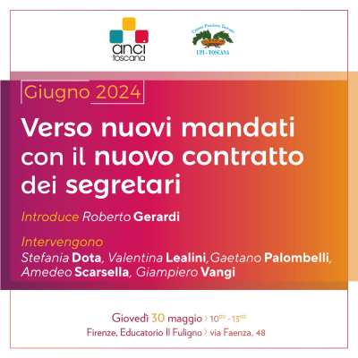 Verso nuovi mandati con il nuovo contratto dei segretari
