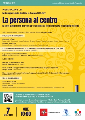Presentazione rapporto disabilit&agrave; in Toscana