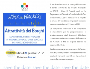L' avviso su "Attrattivit&agrave; dei Borghi"