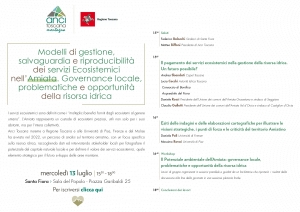 Modelli di gestione, salvaguardia e riproducibilit&agrave; dei servizi Ecosistemici nell&rsquo;Amiata. Governance locale, problematiche e opportunit&agrave; della risorsa idrica