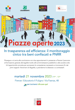 Piazze Aperte - In trasparenza ed efficienza: il monitoraggio civico tra beni confiscati e PNRR