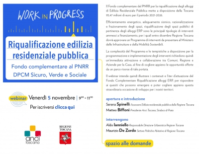Riqualificazione dell'Edilizia Residenziale Pubblica - Fondo complementare al PNRR - DPCM Sicuro, Verde e Sociale